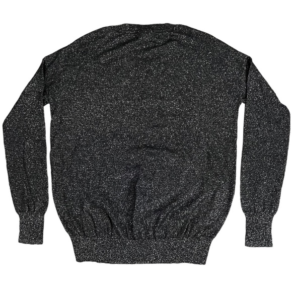 Mossimo size Xs oversized dark grey sweater, sparkly silver glittery design EUC - Picture 6 of 12